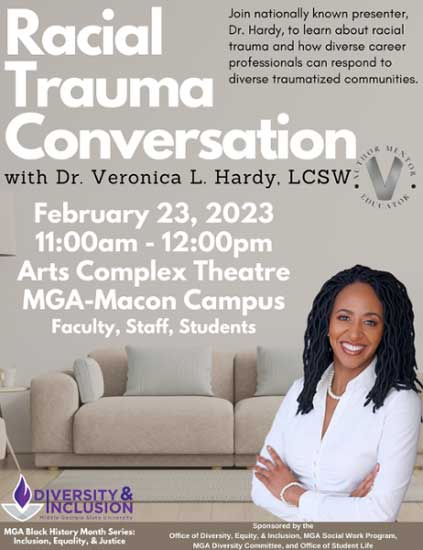 Racial trauma workshop flyer. 